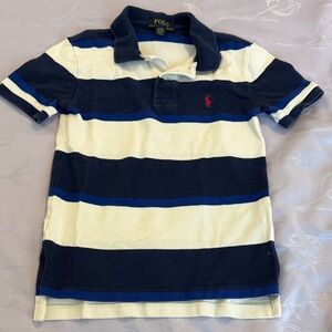 Kids S Polo by Ralph Lauren Striped Polo in Navy and White